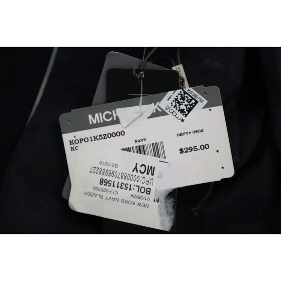 Michael Kors 4900133259 Men's Sz 44R Navy Classic-Fit Stretch Solid Blazers - Picture 7 of 12